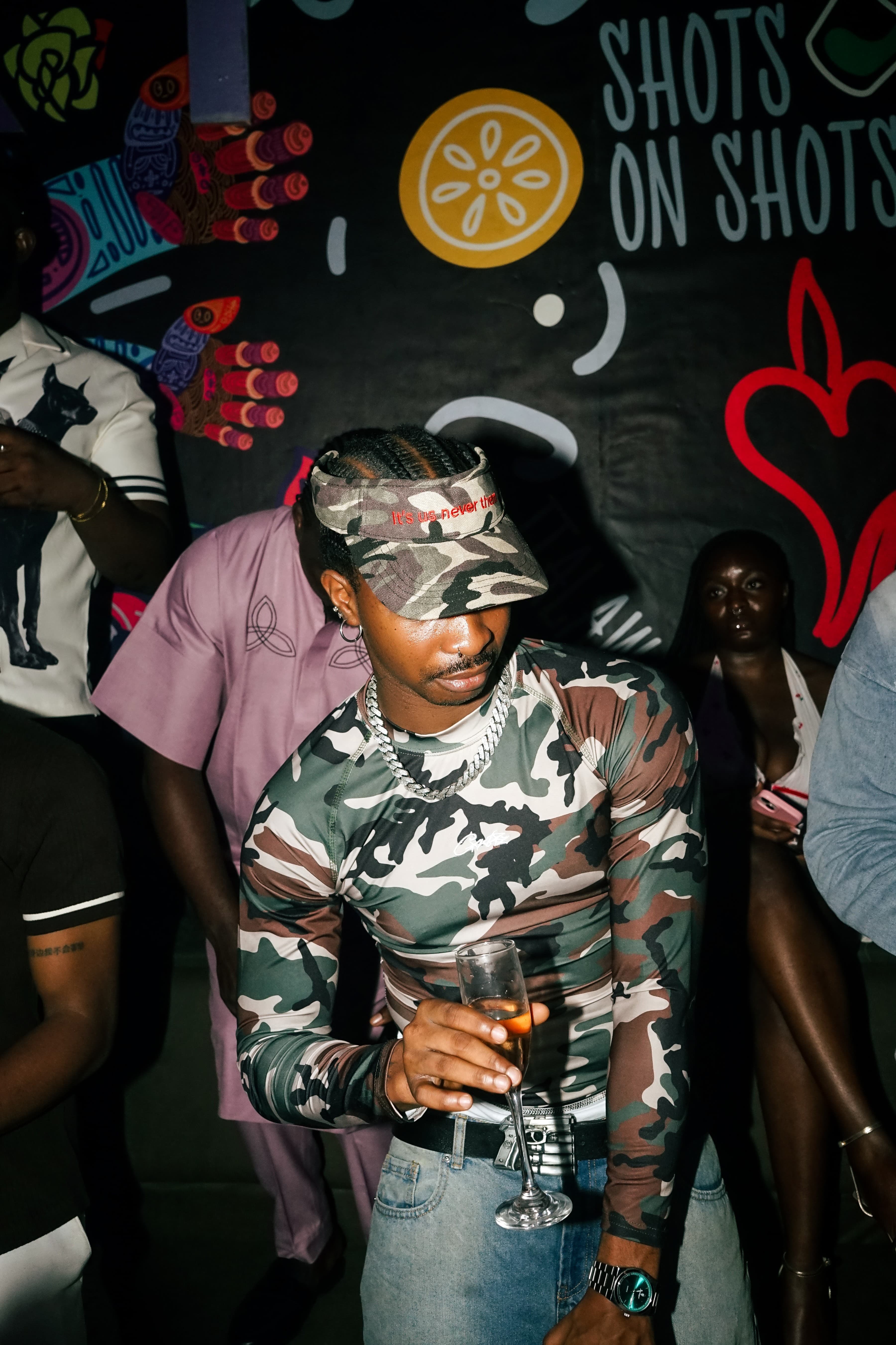 Creative portrait with bold expression.